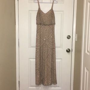 Adrianna Papell - Beaded Art Deco - Blush